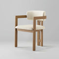 Carcasse en bois de la chaise M06 avec accoudoirs, fabriquée à Casablanca.